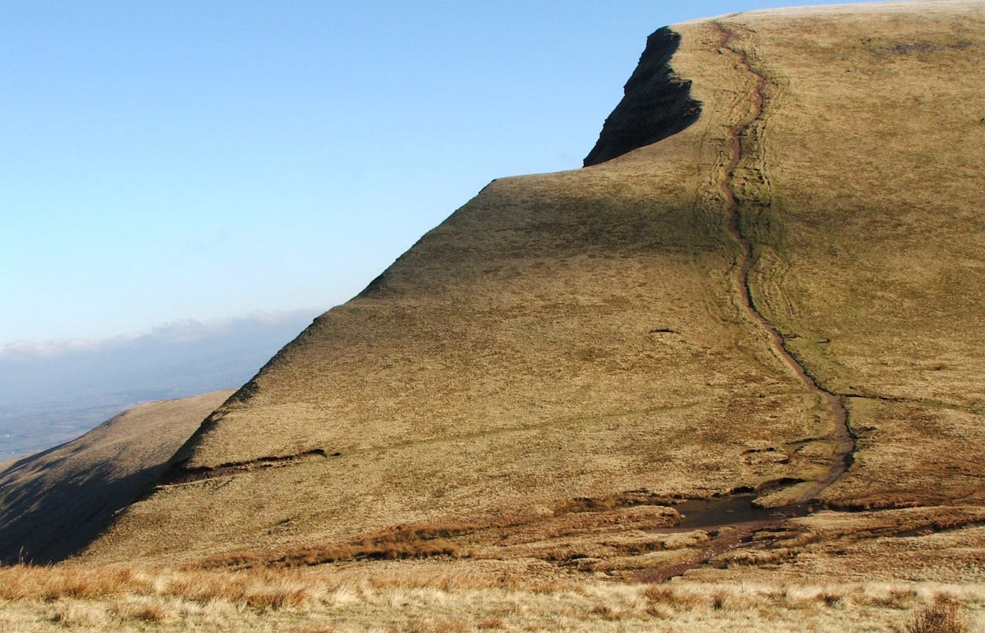 Pen y Fan and the Brecon Beacons escarpment from the Storey Arms path