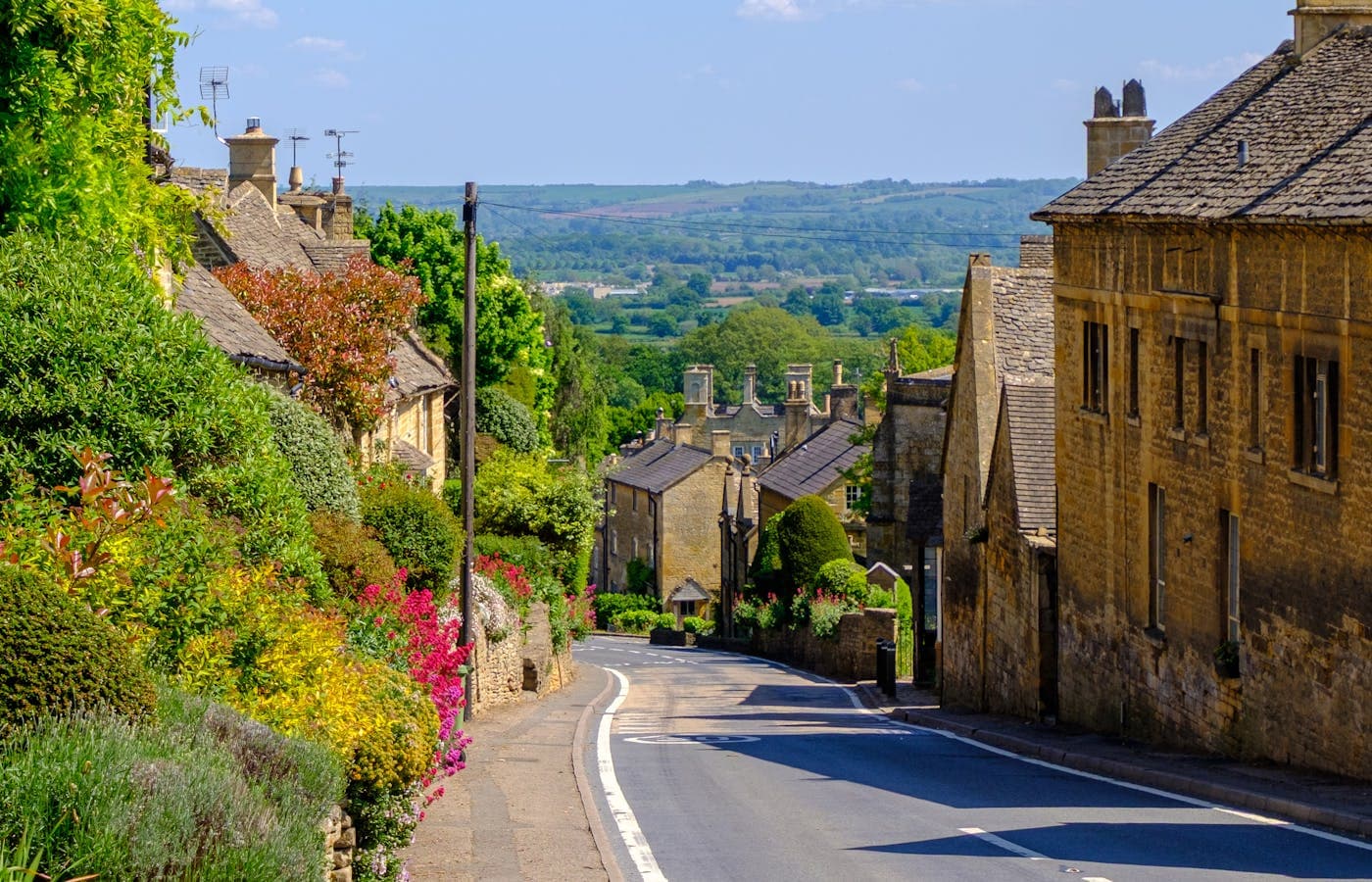 Hay-on-Wye's streets lined with independent bookshops beneath the castle