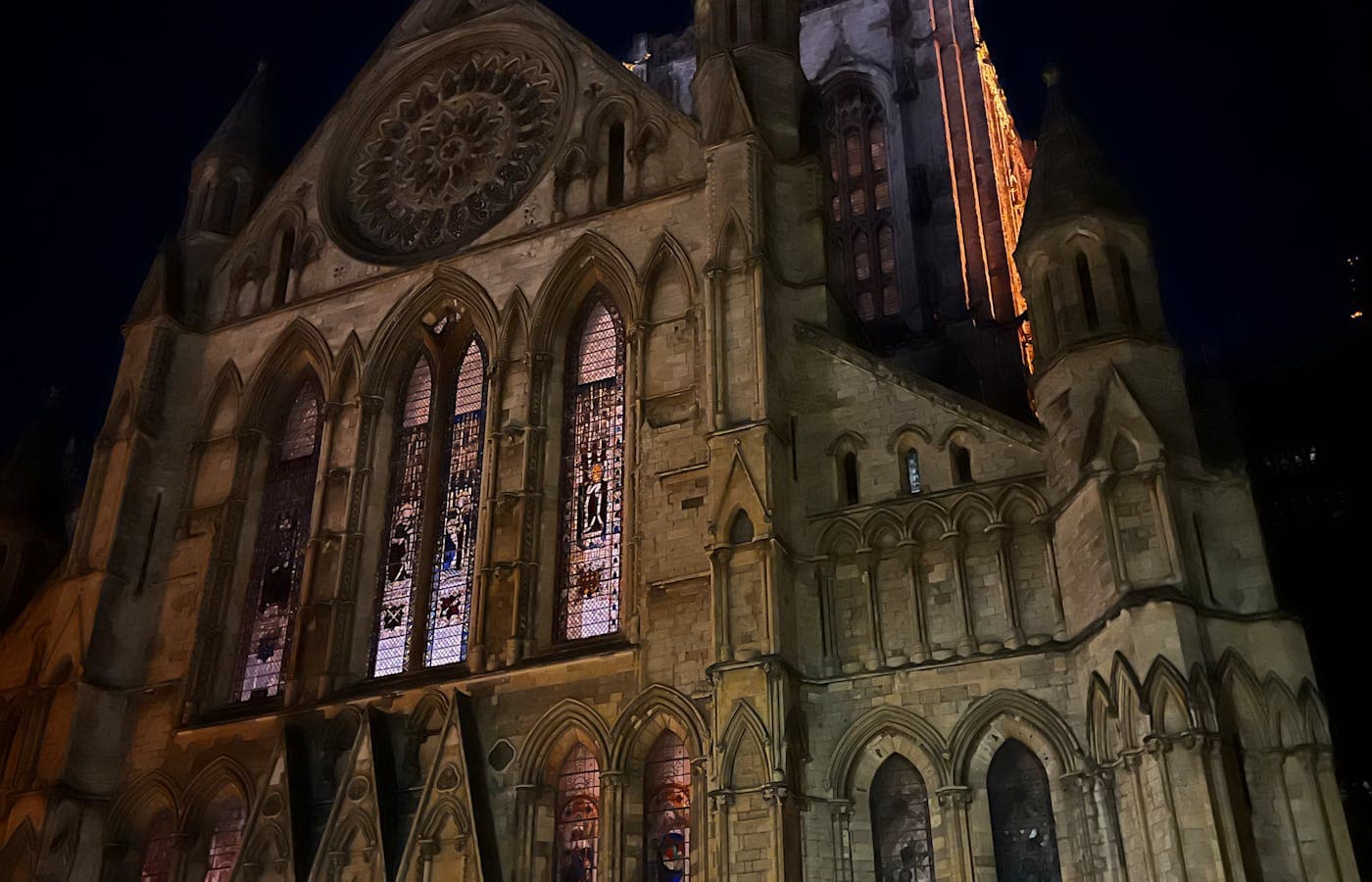 York Minster rising above the medieval rooftops of the city